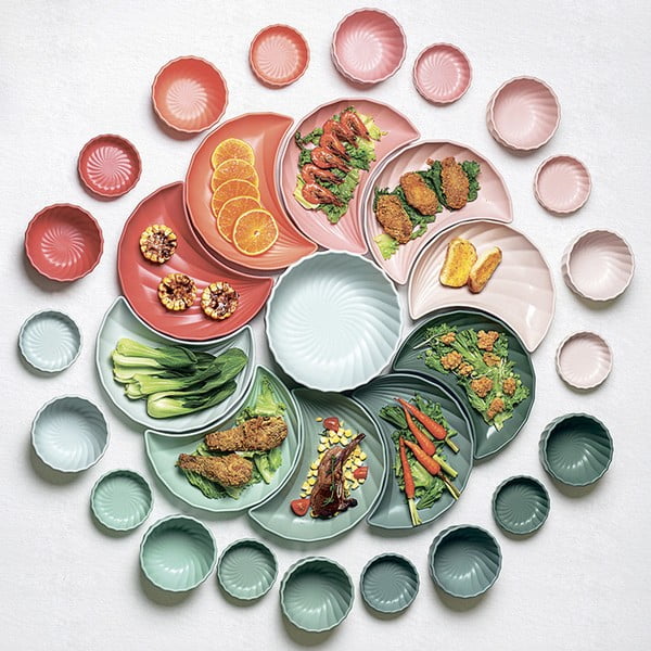 Lončen komplet za serviranje 5 ks Palmarosa pink – Villa Altachiara-image-1