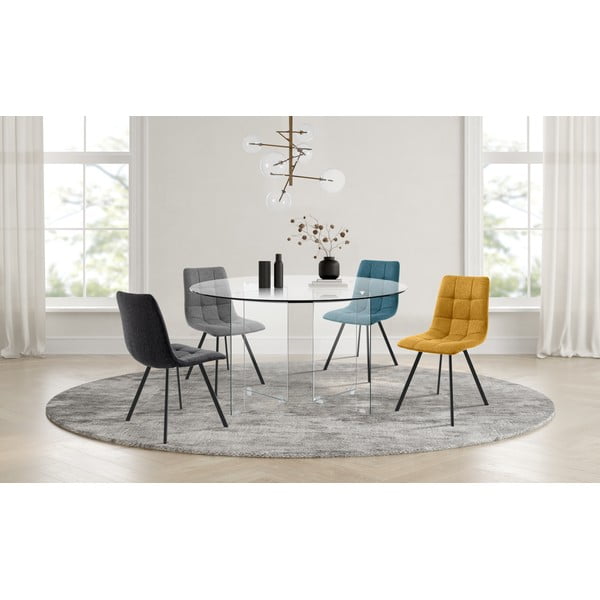 Steklena okrogla jedilna miza ø 130 cm Kaya – Tomasucci-image-1