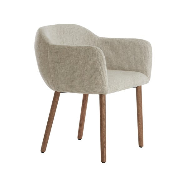 Bež oblazinjeni jedilni stoli v kompletu z nasloni za roke 2 ks Blaine – Light & Living