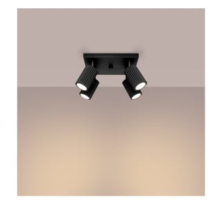 Črna stropna svetilka 25x25 cm Gleam – Nice Lamps