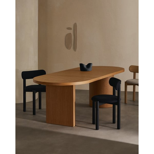 Jedilna miza v hrastovem dekorju 100x200 cm Litto – Kave Home-image-1