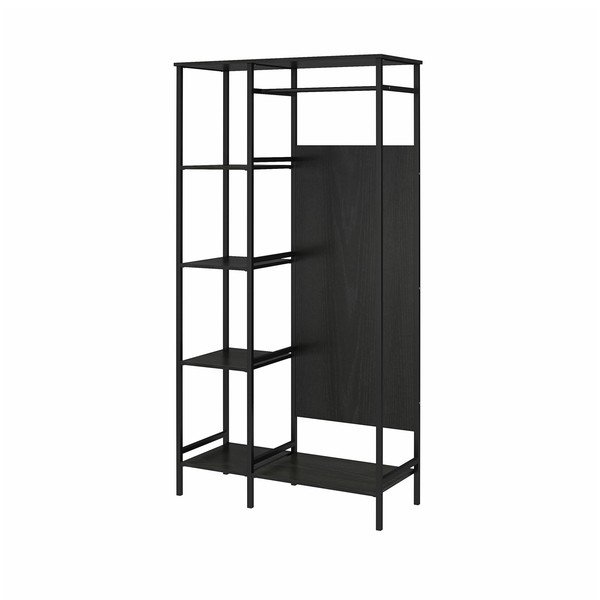 Črna omara iz hrastovega dekorja 95x180 cm Modine - Støraa-image-3