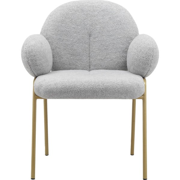 Svetlo sivi oblazinjeni jedilni stoli v kompletu z nasloni za roke 2 ks Iwama – Støraa-image-2