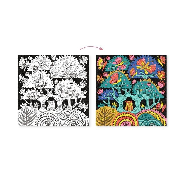 Likovni set s 7 kaligrafskimi markerji in 3D očali Djeco Forest-image-1