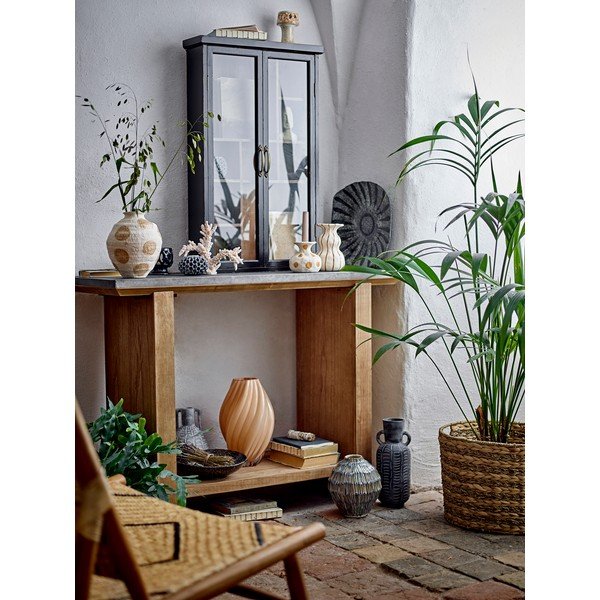 Stranska mizica s kovinsko mizno ploščo v naravni barvi 40x110 cm Riva – Bloomingville-image-1