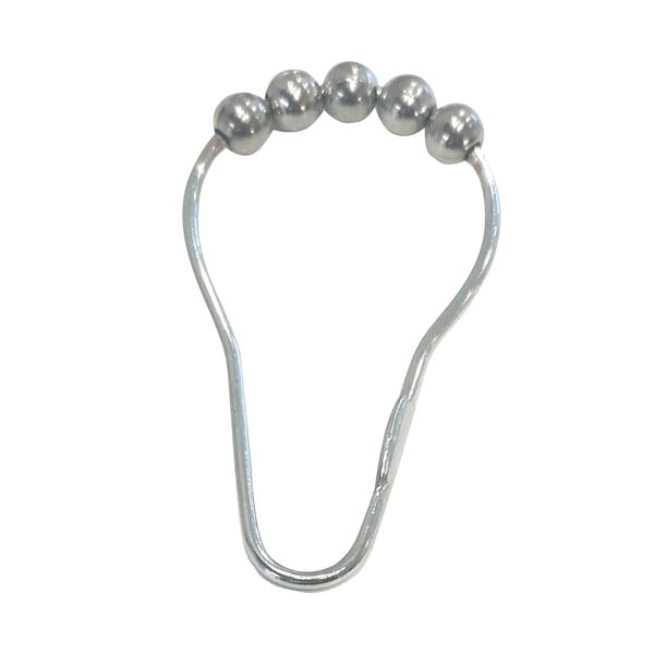 Kavlji za tuš zaveso v kompletu 12 ks v sijajno srebrni barvi 3,5 cm Anello – Spirella