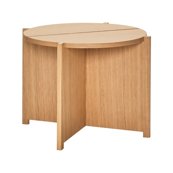 Okrogla stranska mizica v hrastovem dekorju ø 55 cm Dash – Hübsch