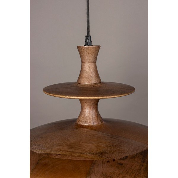 Viseča svetilka iz masivnega manga v temni naravni barvi ø 43 cm Cath – Dutchbone-image-4