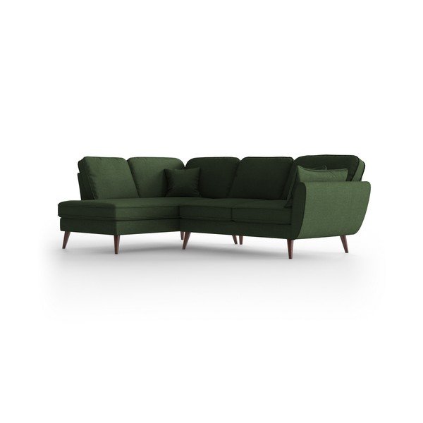 Zelena kotna sedežna garnitura My Pop Design Auteuil, levi kot-image-3