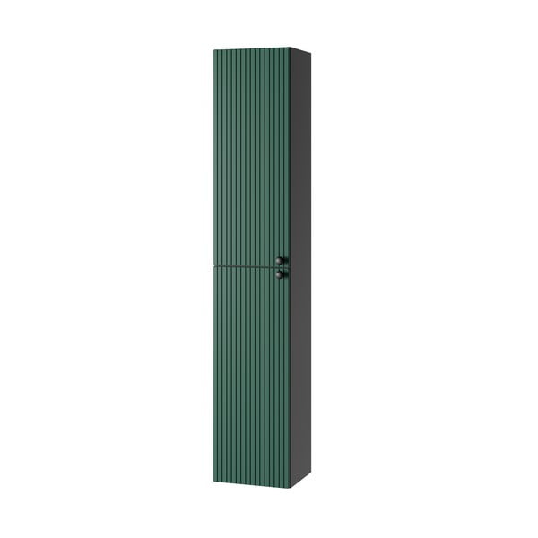 Zelena/antracitno siva visoka stenska kopalniška omarica 30x160 cm Asti – STOLKAR