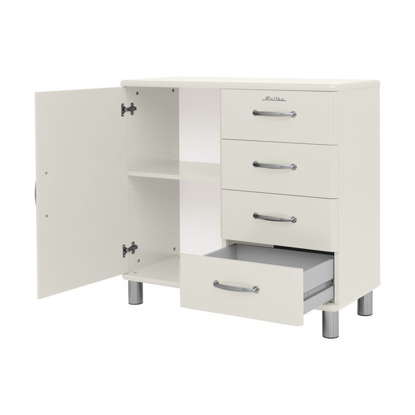 Bela nizka komoda 98x92 cm Malibu - Tenzo-image-3