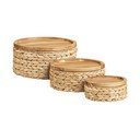 Košare v kompletu 3 ks iz vodne hijacinte ø 30x15 cm Botofte – House Nordic