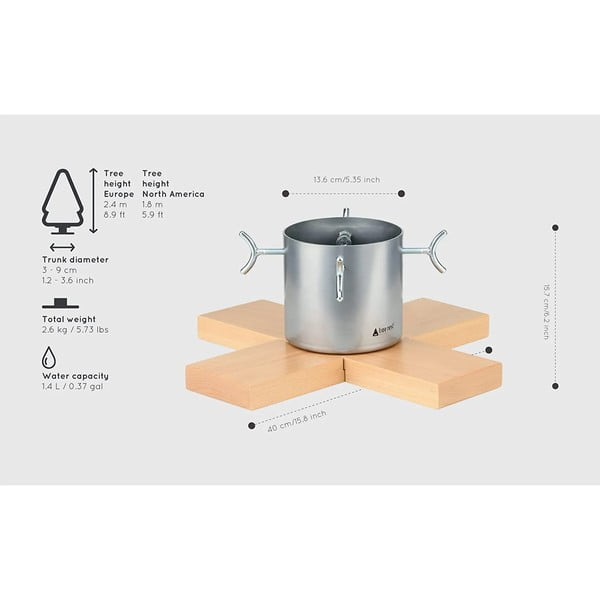 Stojalo za božično drevo v srebrni barvi Tree Nest Hip-image-1