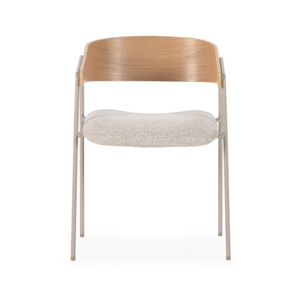 Svetlo sivi/v naravni barvi oblazinjeni jedilni stoli v kompletu z nasloni za roke 2 ks Cora – MOME-image-2