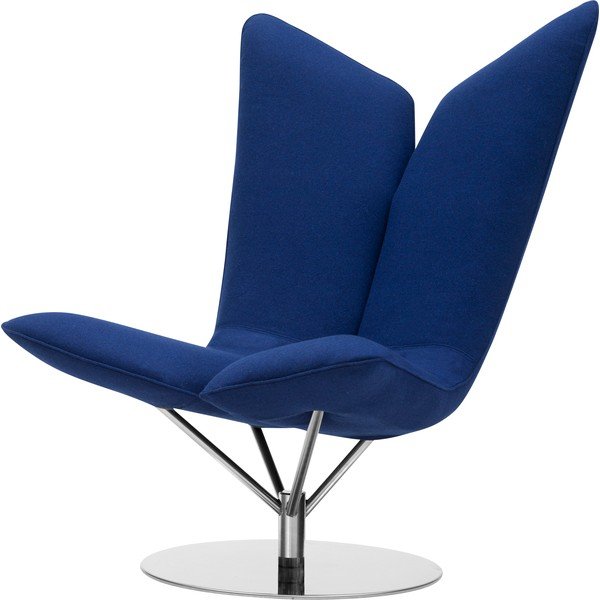 Temno moder vrtljiv stol Softline Angel-image-3
