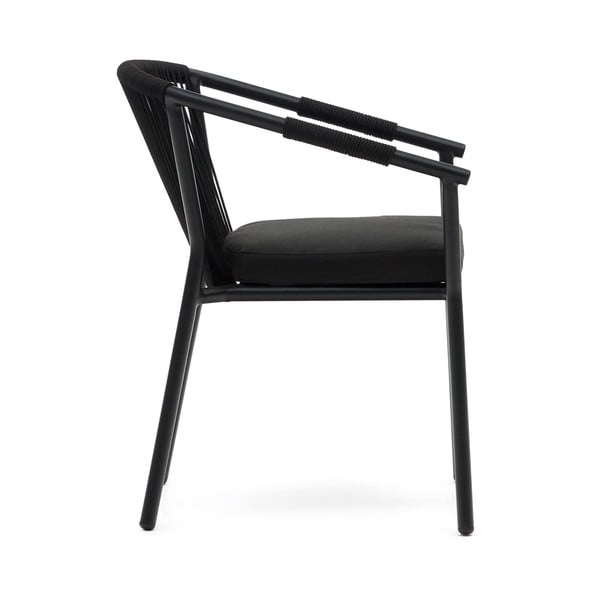 Črni kovinski vrtni stol Xelida - Kave Home-image-2