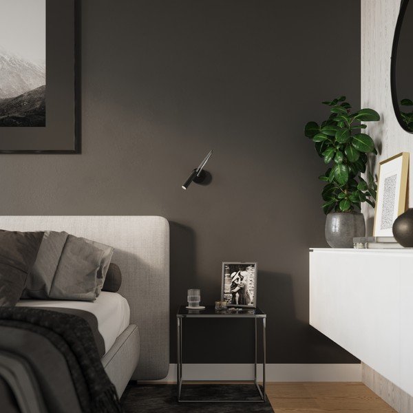 Črna stenska svetilka Aludra – Sollux-image-2