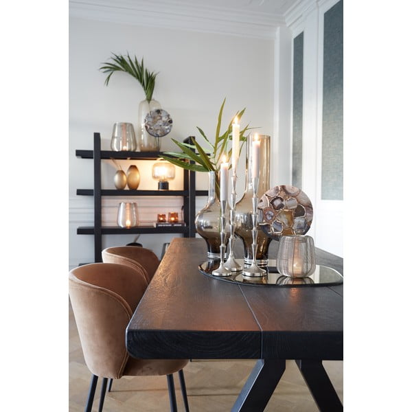 Rjavi žametni jedilni stol Elyna - Light & Living-image-2
