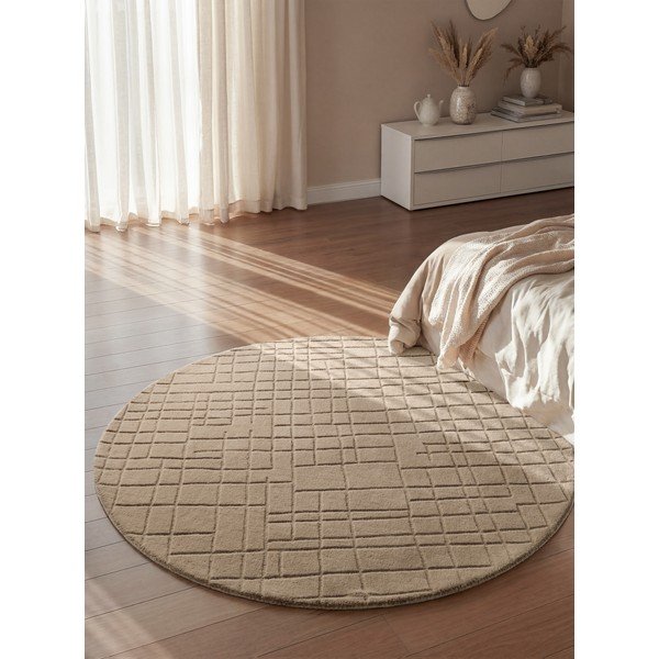Rjava volnena okrogla preproga ø 160 cm Kenso – Villeroy&Boch-image-1