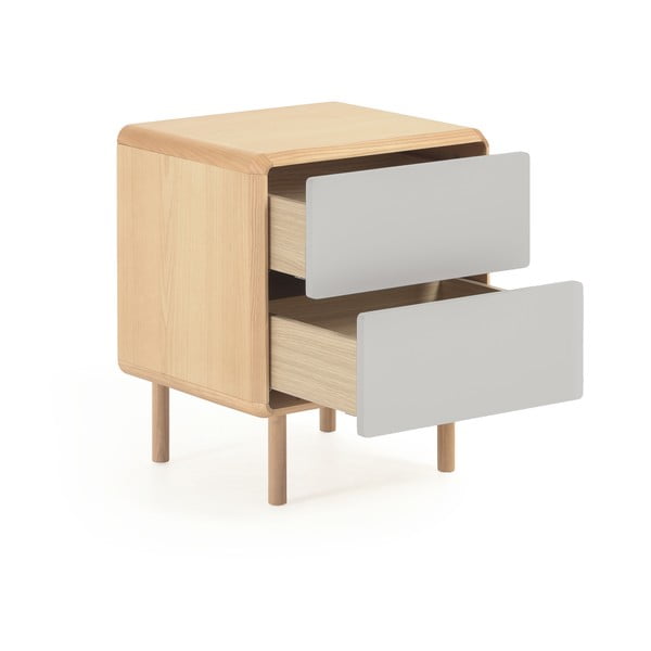 Siva/naravna nočna omarica Anielle – Kave Home-image-3