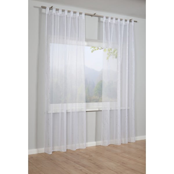 Bela prosojna zavesa 245x140 cm Voile - Gardinia-image-1