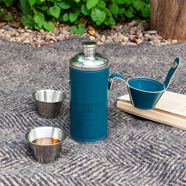 Temno moder komplet prisrčnice in kozarcev iz nerjavečega jekla 220 ml 3 ks Spirit of Adventure – Rex London-image-1