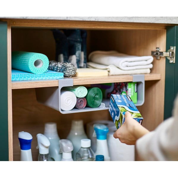 Sivo plastično viseče držalo za kuhinjske brisače in folijo CupboardStore – Joseph Joseph-image-4