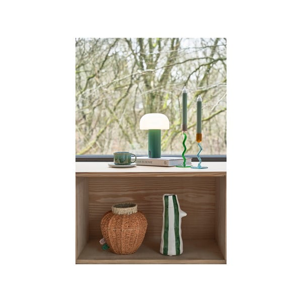 Bela/zelena LED namizna svetilka (višina 22,5 cm) Styles – Villa Collection-image-2