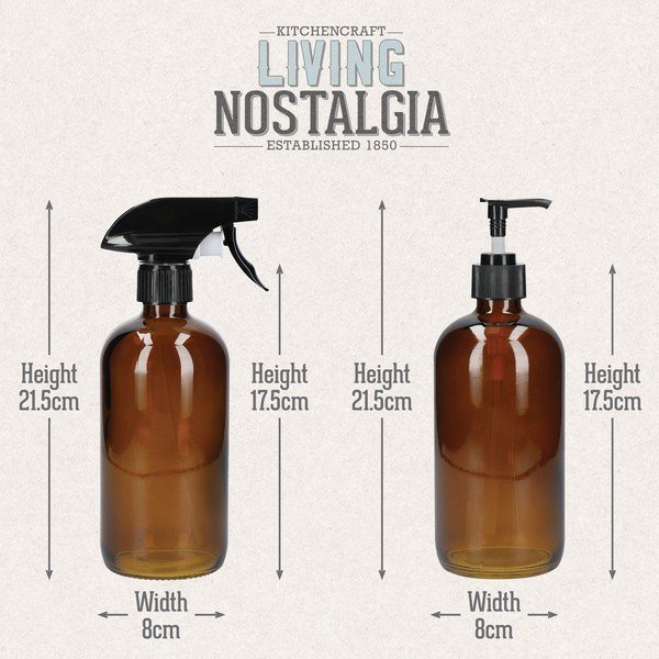 Komplet 2 stekleničk za detergent Kitchen Craft Living Nostalgia-image-1