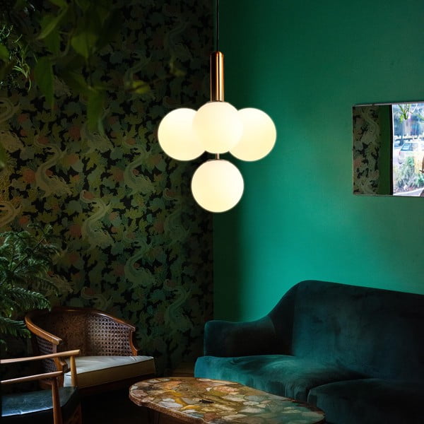 Viseča svetilka v zlati barvi SULION Musa, višina 120 cm-image-1