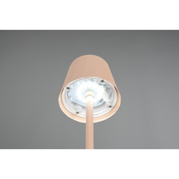 Kremno bela LED namizna svetilka s kovinskim senčilom (višina 21 cm) Diaz – Reality-image-2