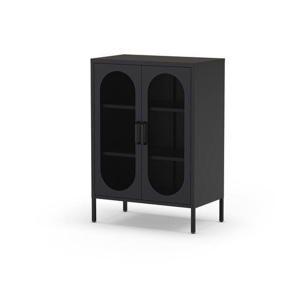 Črna omarica 70x100 cm Diora – Marckeric-image-2