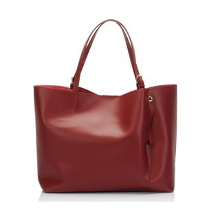 Rdeča usnjena torbica Lisa Minardi Eunice