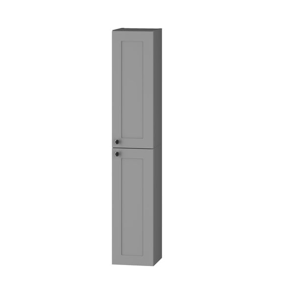 Siva visoka stenska kopalniška omarica 30x160 cm Senja – STOLKAR