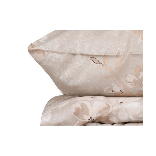 Bež bombažna posteljnina za zakonsko posteljo/podaljšana z rjuho 200x220 cm Elena – Mijolnir-image-2