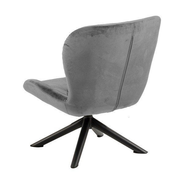 Siv žametni fotelj Actona Batilda-image-1