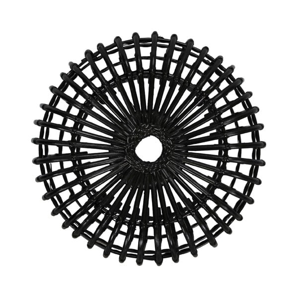 Črna stranska mizica iz ratana WOOX LIVING Ratta-image-1