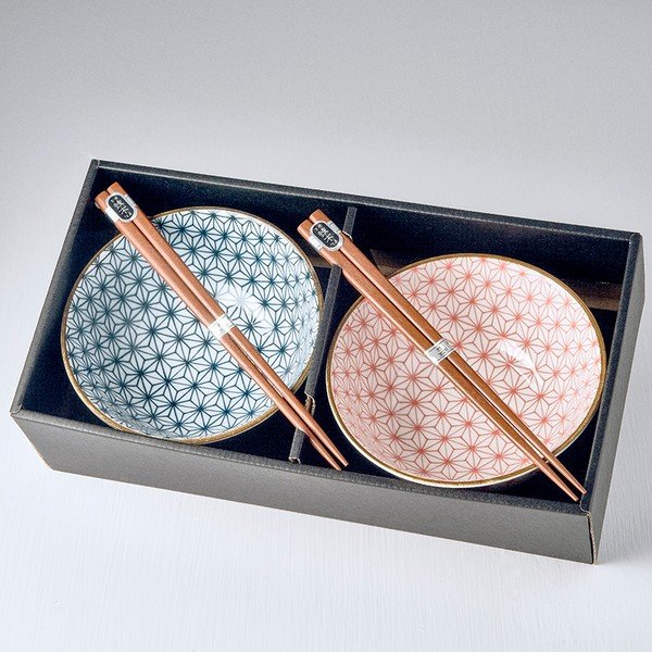 Komplet 2 skled in jedilnih palčk MIJ Asanoha-image-1