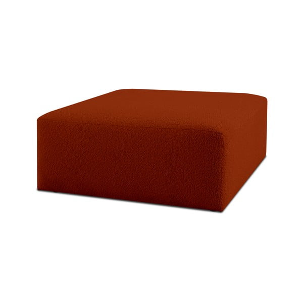 Opečnato oranžen modul za sedežno garnituro iz tkanine bouclé Roxy – Scandic-image-2