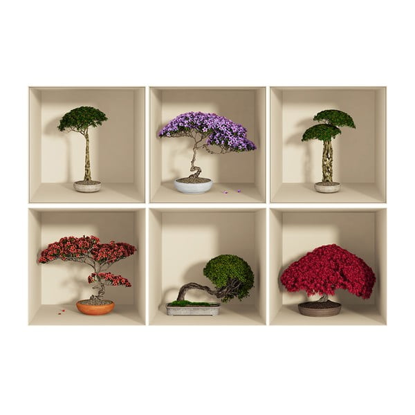 Komplet 6 nalepk s 3D učinkom Ambiance Home-image-2