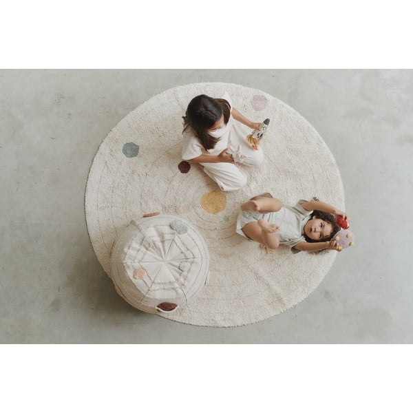 Bež bombažna otroška igralna preproga ø150 cm Solar System – Lorena Canals-image-1