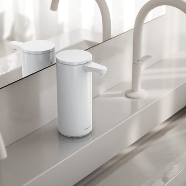 Bel kovinski avtomatski dozirnik za milo 266 ml – simplehuman-image-2