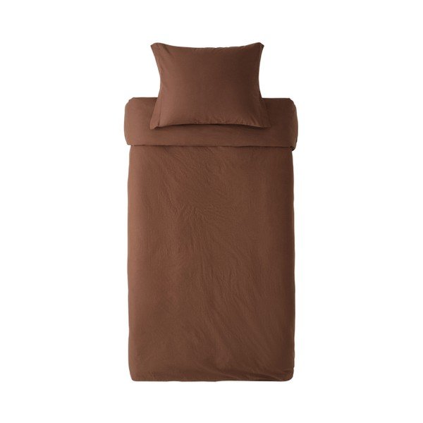 Rjava enojna posteljnina iz organskega bombaža 150x200 cm Juliette – Ellos Home