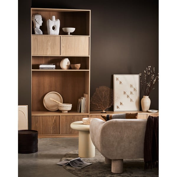 Modularna knjižna polica v hrastovem dekorju v naravni barvi 217x243 cm Modulair – vtwonen-image-3