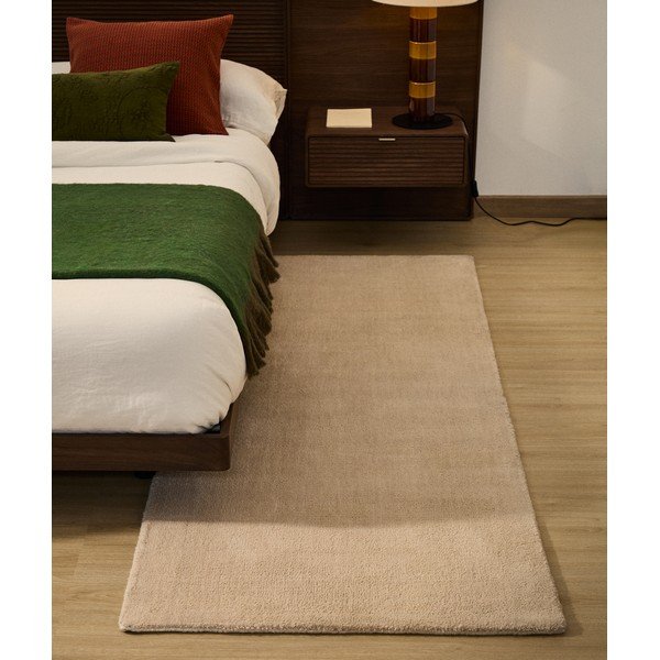 Kremno bel tekač 80x200 cm Empuries – Kave Home-image-1