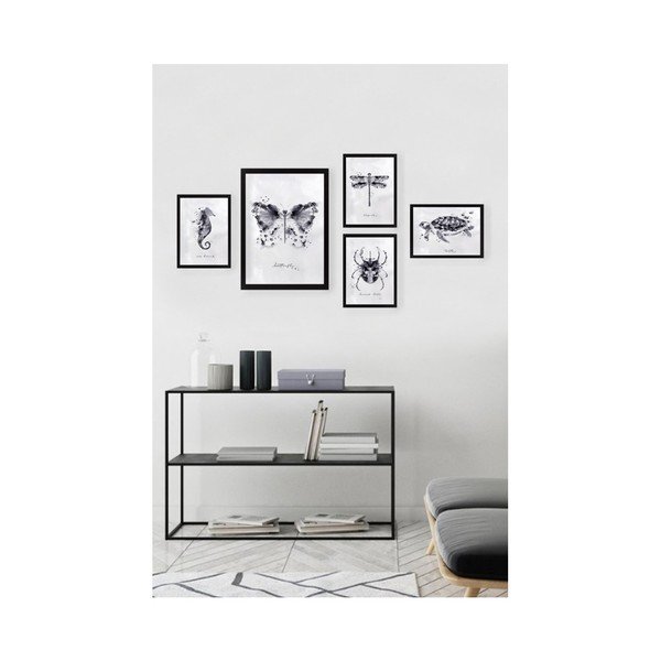 Komplet 5 stenskih slik Tablo Center Animals