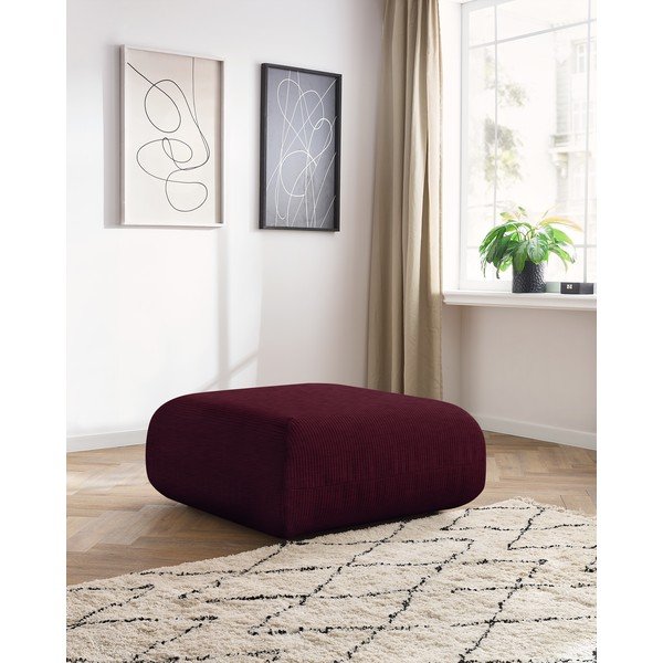 Bordo rdeč žametni podstavek za noge Lecomte - Bobochic Paris-image-1