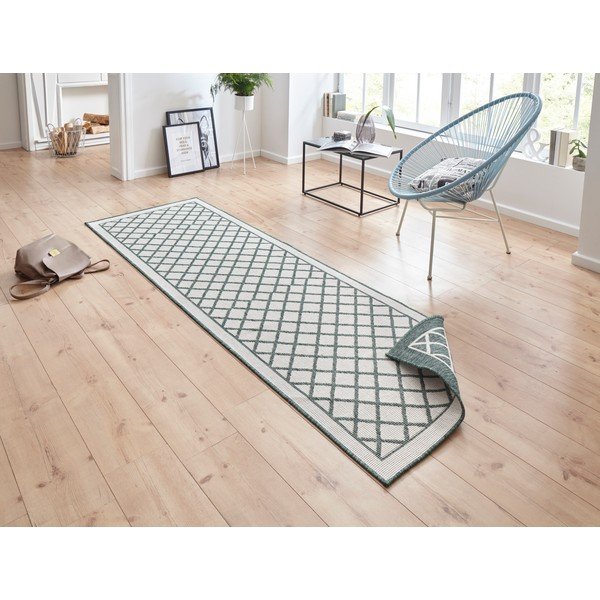 Zeleno-krem zunanja preproga NORTHRUGS Sydney, 80 x 250 cm-image-1