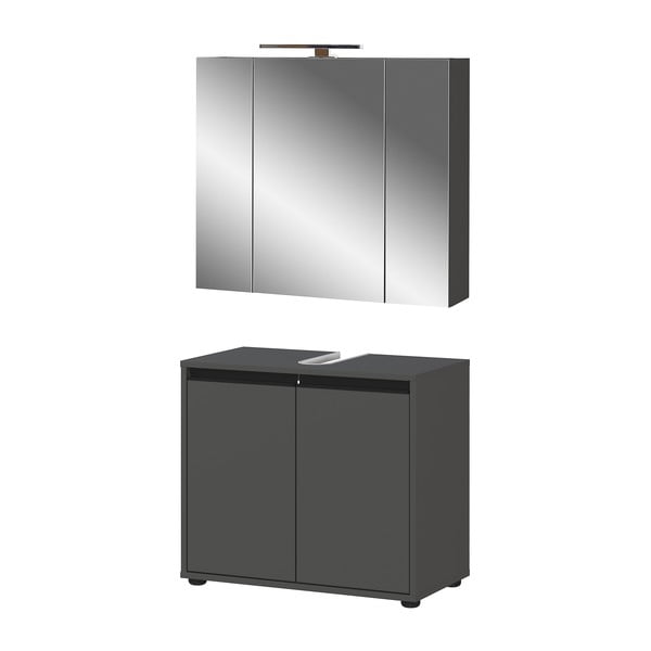 Antracitno siv komplet pohištva za kopalnico Lemont – Germania