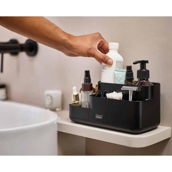 Črn plastičen kopalniški organizator EasyStore – Joseph Joseph-image-1